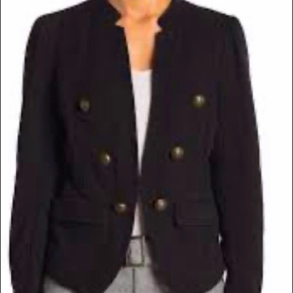 Free People Jagger Lace Up Sleeve Light Black Denim Fabric Blazer Jacket…